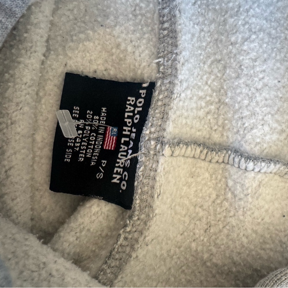 Ralph Lauren Gray Hoodie with Flag Design - Picture 6 of 6